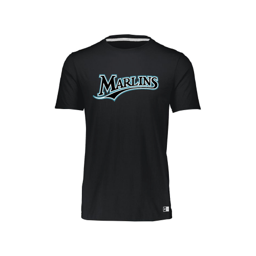 Marlins Mens SS Cotton Tee - Black