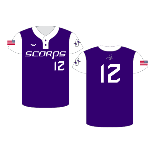 Scorpions Sublimated 2 Button Jersey - Purple