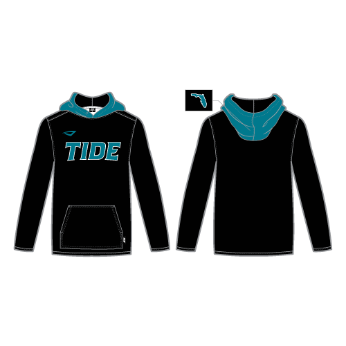 Tide Mens LS Stealth Hoodie - Tide Logo - Black