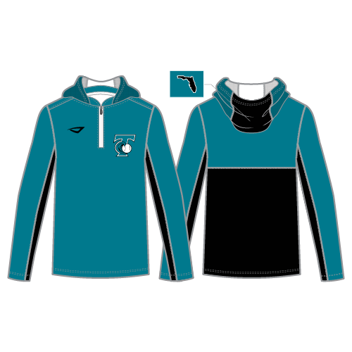 Tide Mens LS Diamond Hoodie - T Logo - Teal